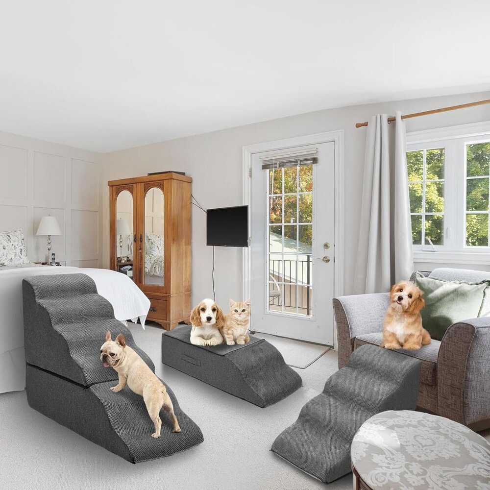 Dog Stairs for High Bed 30" H, 6-Step